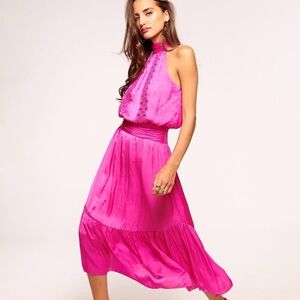 Ramy Brook Pink Midi Dress